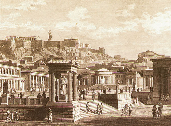 Реконструкція Агори а в стародавніх Афінах